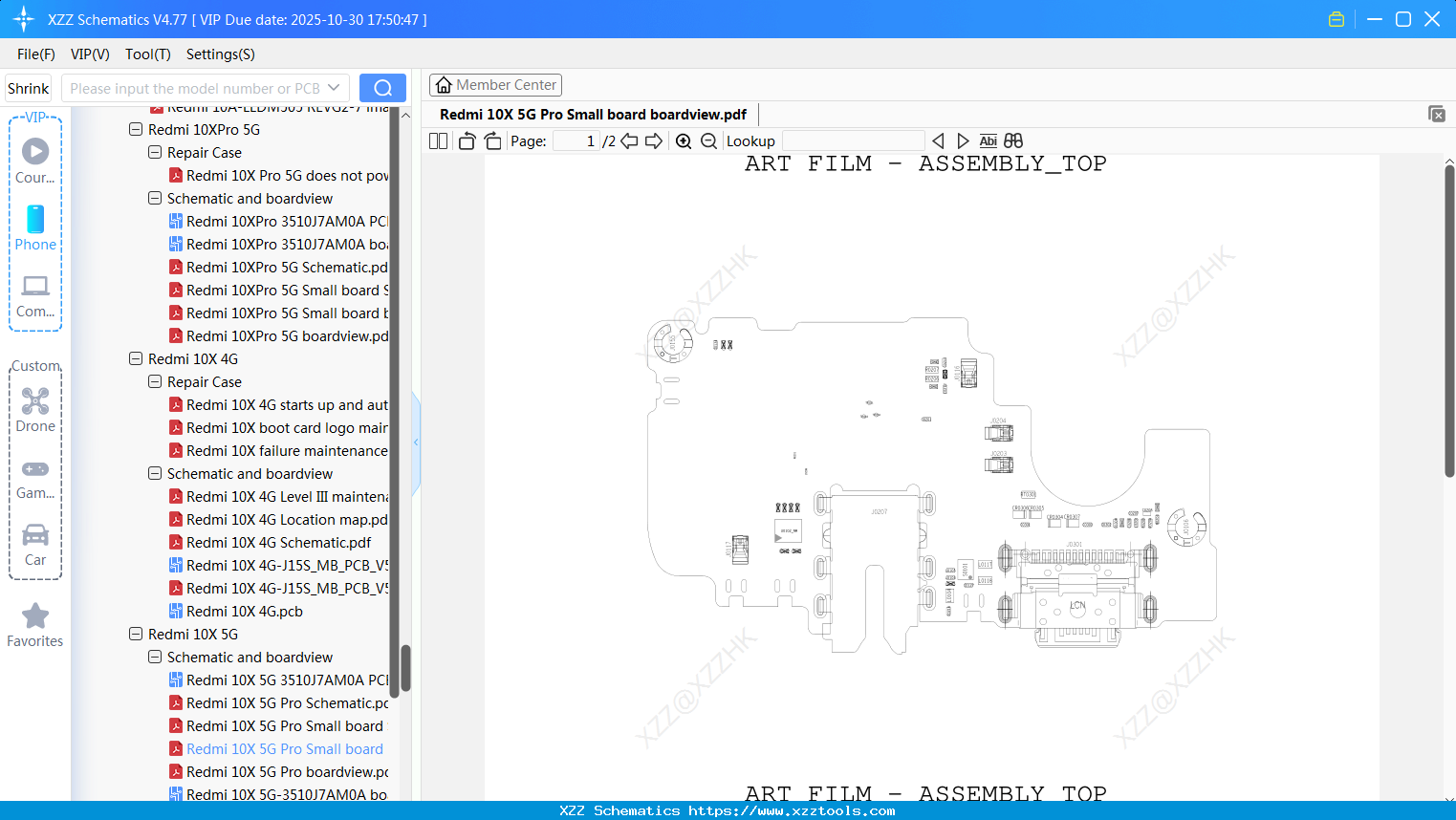 Xiaomi Redmi 10X 5G Pro Small Board Boardview